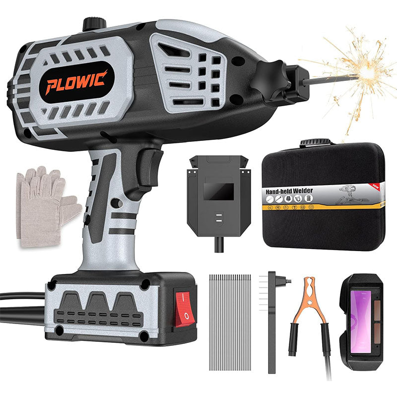 PLOWIC Mini 120 | Portable 110V ARC Welder Kit with Auto-Darkening Goggles