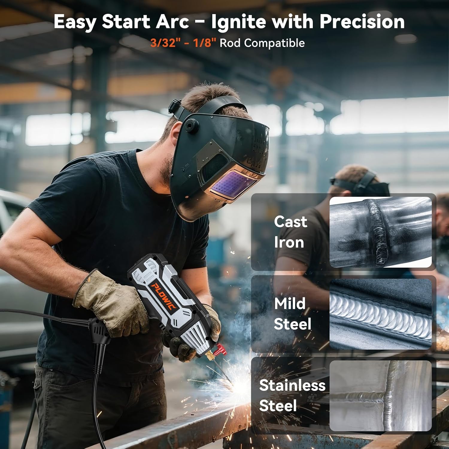 PLOWIC ARC 200 | Portable 200A IGBT Inverter Stick Welder with Digital Display