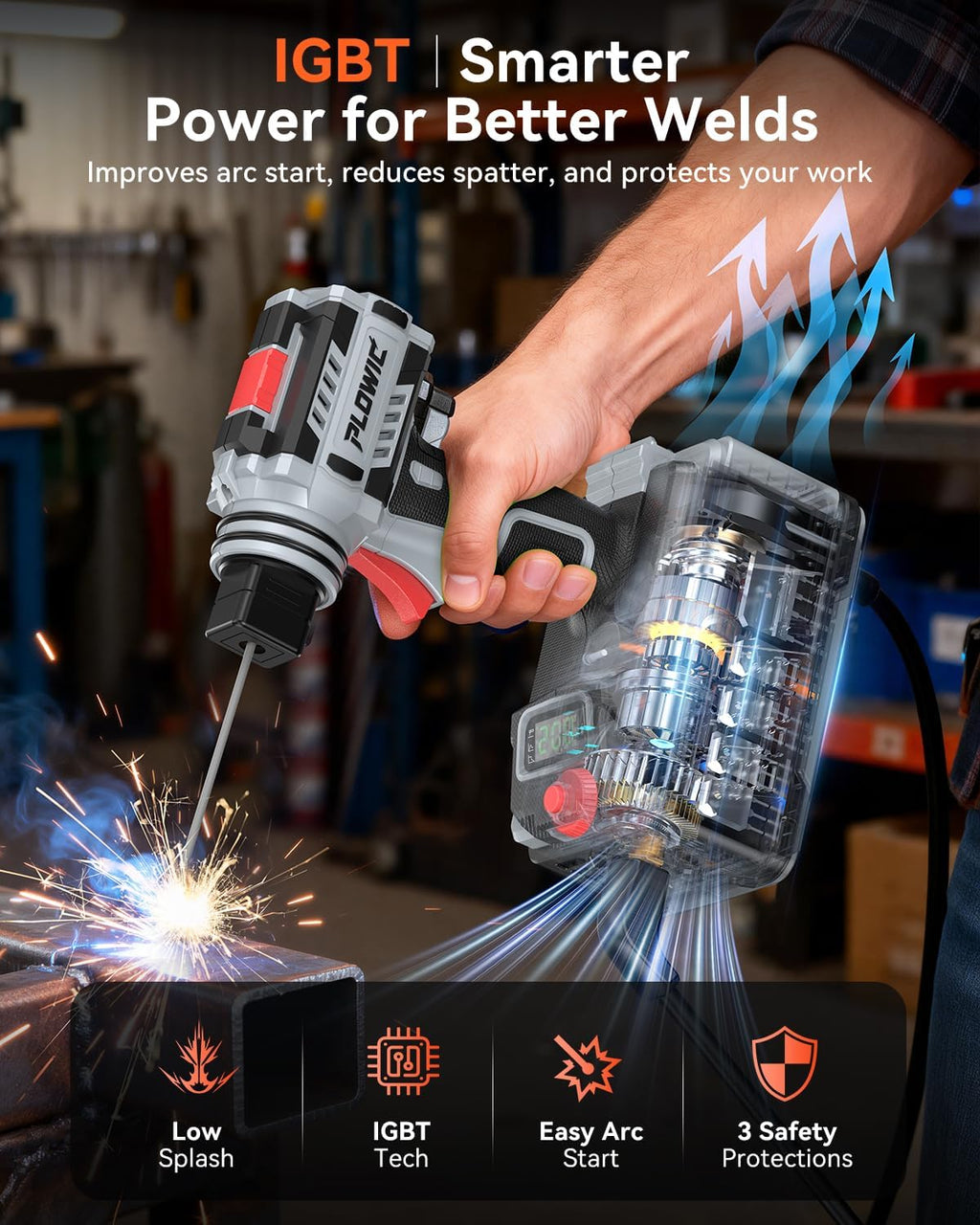 PLOWIC ARC 200 Pro | Next-Gen 200A Portable IGBT Welder with 3 Modes