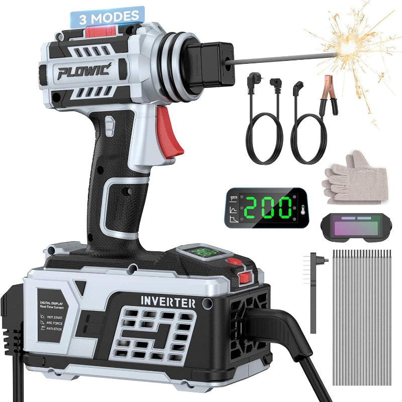 PLOWIC ARC 200 Pro | Next-Gen 200A Portable IGBT Welder with 3 Modes