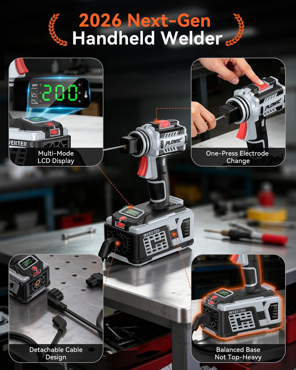 PLOWIC ARC 200 Pro | Next-Gen 200A Portable IGBT Welder with 3 Modes